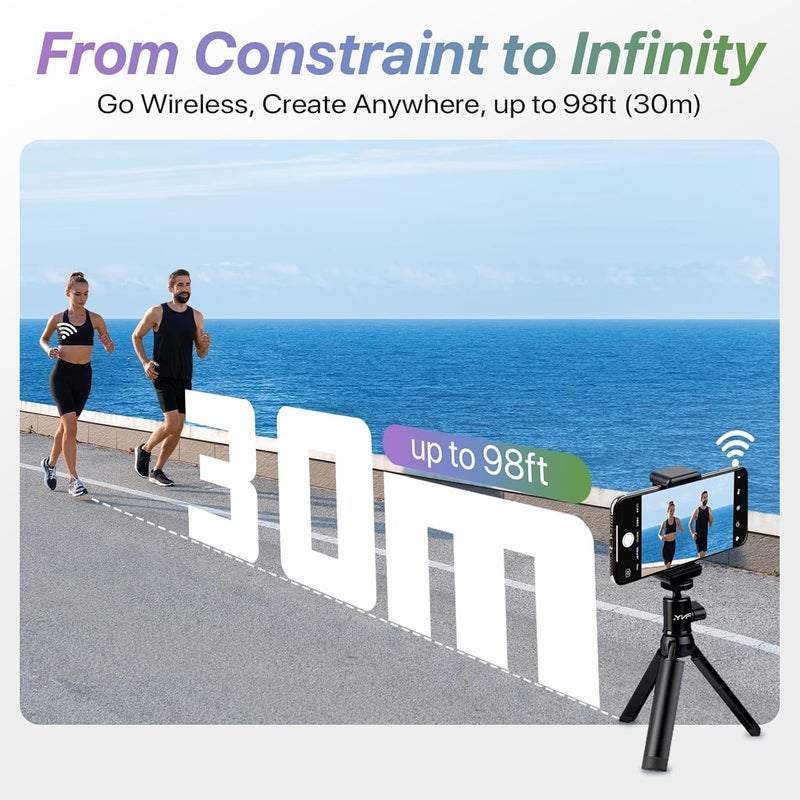 MOMAN Mini Selfie Monitor Screen with 4K 60fps & Encrypted Private Wireless for iPhone 7-17 Series, Magnetic Back Camera Vlog Monitor, P2P Wireless, 98 ft Range for TikTok, YouTube, Vlogging - Image 5